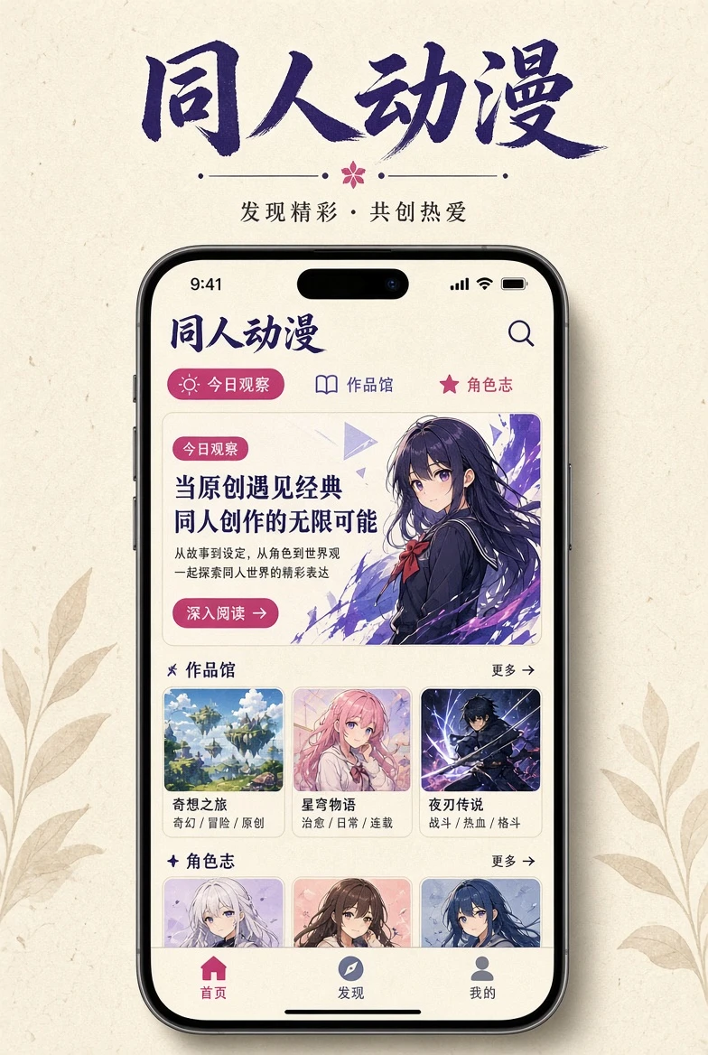 同人动漫移动端阅读界面